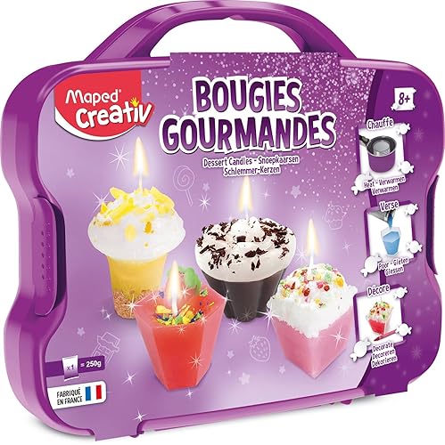 Maped Creativ - Mallette Bougies Gourmandes Loisirs Créatifs pour Enfants