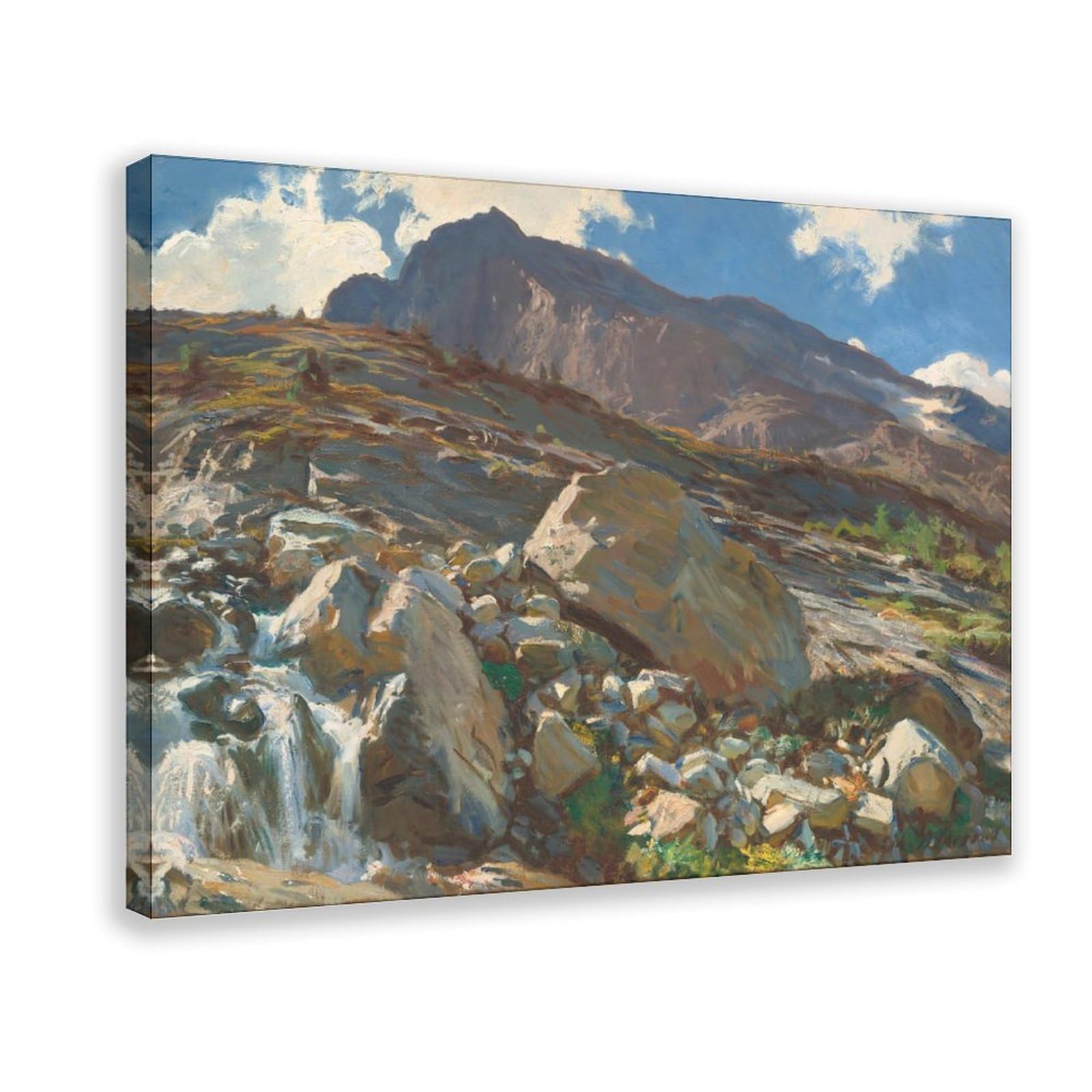 WCYB Simplon Pass by John Singer Sargent Prints Posters Canvas Deco Paintings Wall Art For Office Frame 24" L X 36" W