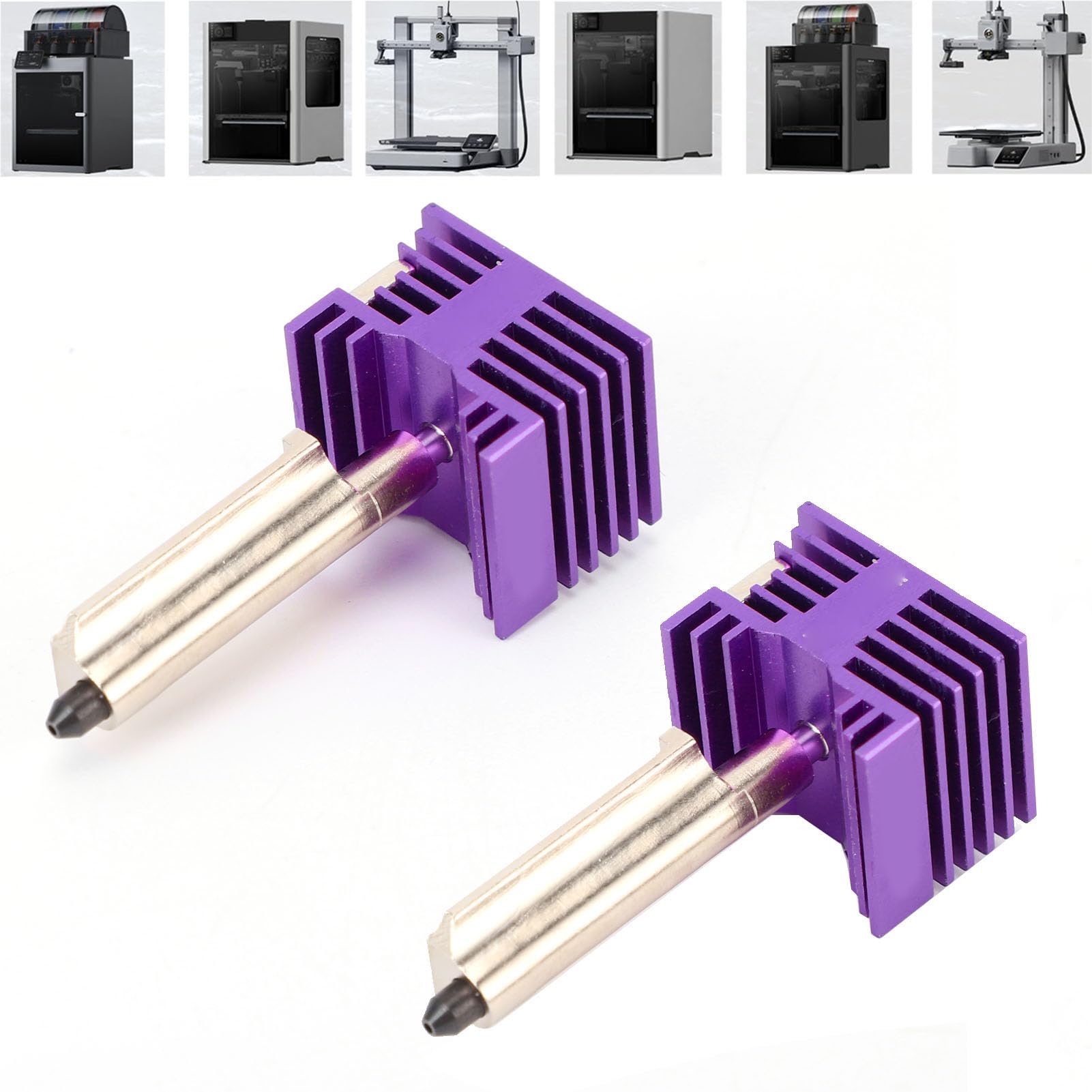 Cocoarm Boquilla Hotend, Boquilla de 0,4 Mm de Acero Endurecido Recubierto de MPVD, Hotend a Prueba de Fugas Resistente Al Calor de 572 °F para Filamento de Fibra de Carbono, para Usuarios de Mini