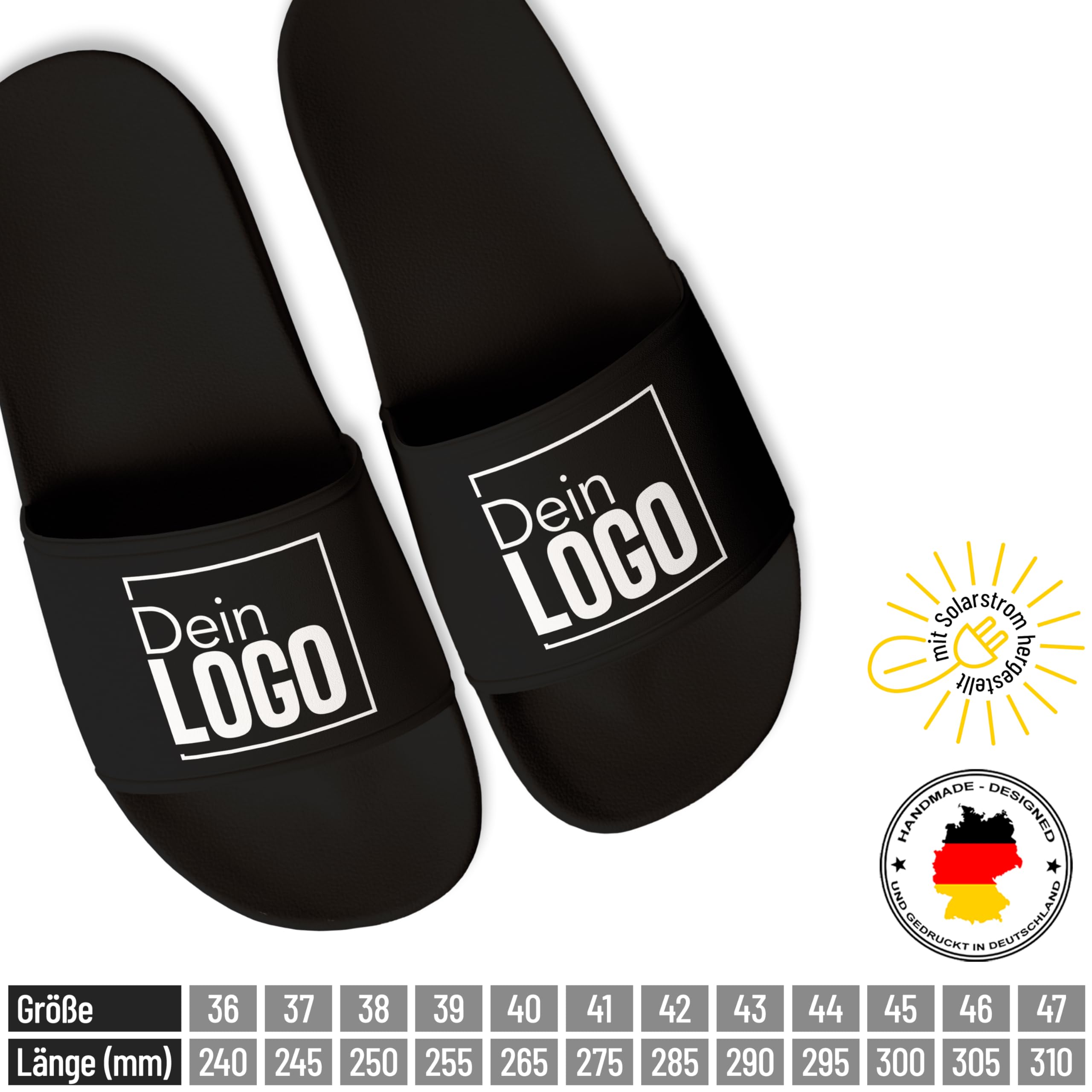 True Statements Badelatschen personalisiert mit eigenem Logo/Bild – selbst gestalten - Schlappen Slipper Slides
