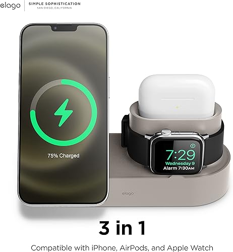 Miniatura 4 de elago Estación de carga MS 2 - Compatible con iPhone 14, iPhone 13, MagSafe Charger, iPhone 12, AirPods Pro 2, AirPods Pro, AirPods 3 y todas las