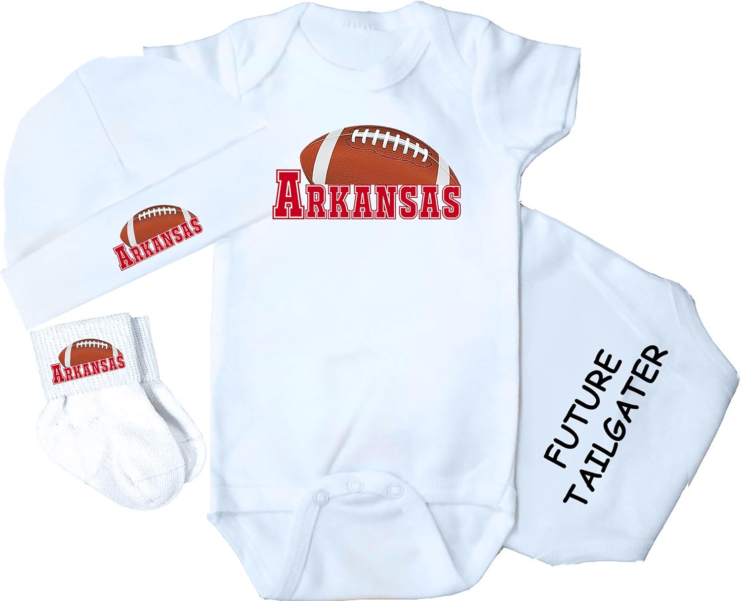 3 Piece Baby Clothing Set for Arkansas Football Fans