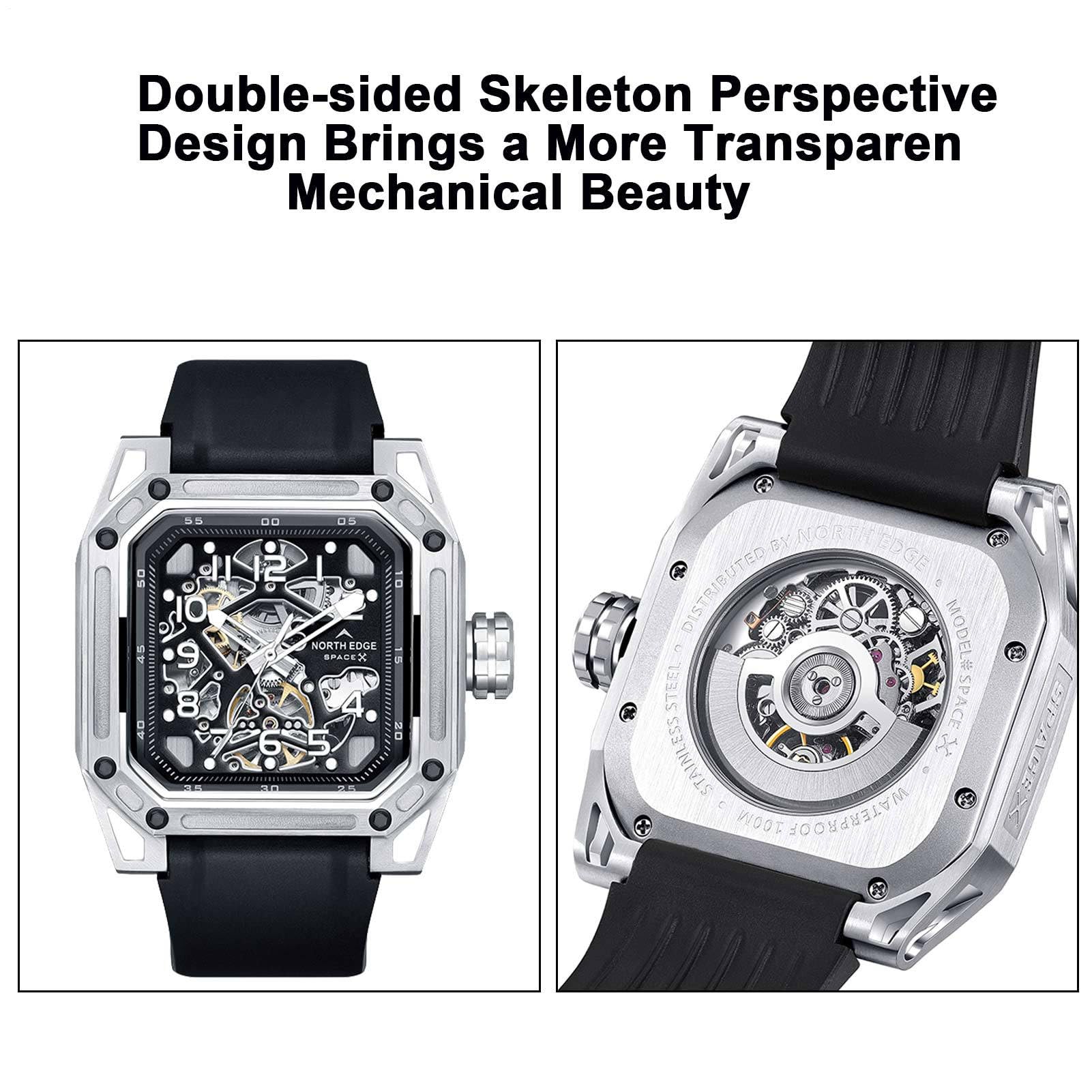 Generisch Reloj Esqueleto de Lujo para Hombre – Reloj mecánico automático