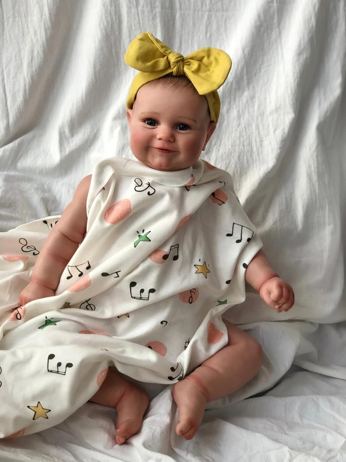 MineeQu 50CM Alive Taglia Premie Baby Disegno a Mano Capelli Sorriso Dolce Bambole Bambino Reborn Silicone Vinile Corpo Completo realistiche Dolls Ragazza Appena Nata Corpo coccoloso Set Regalo