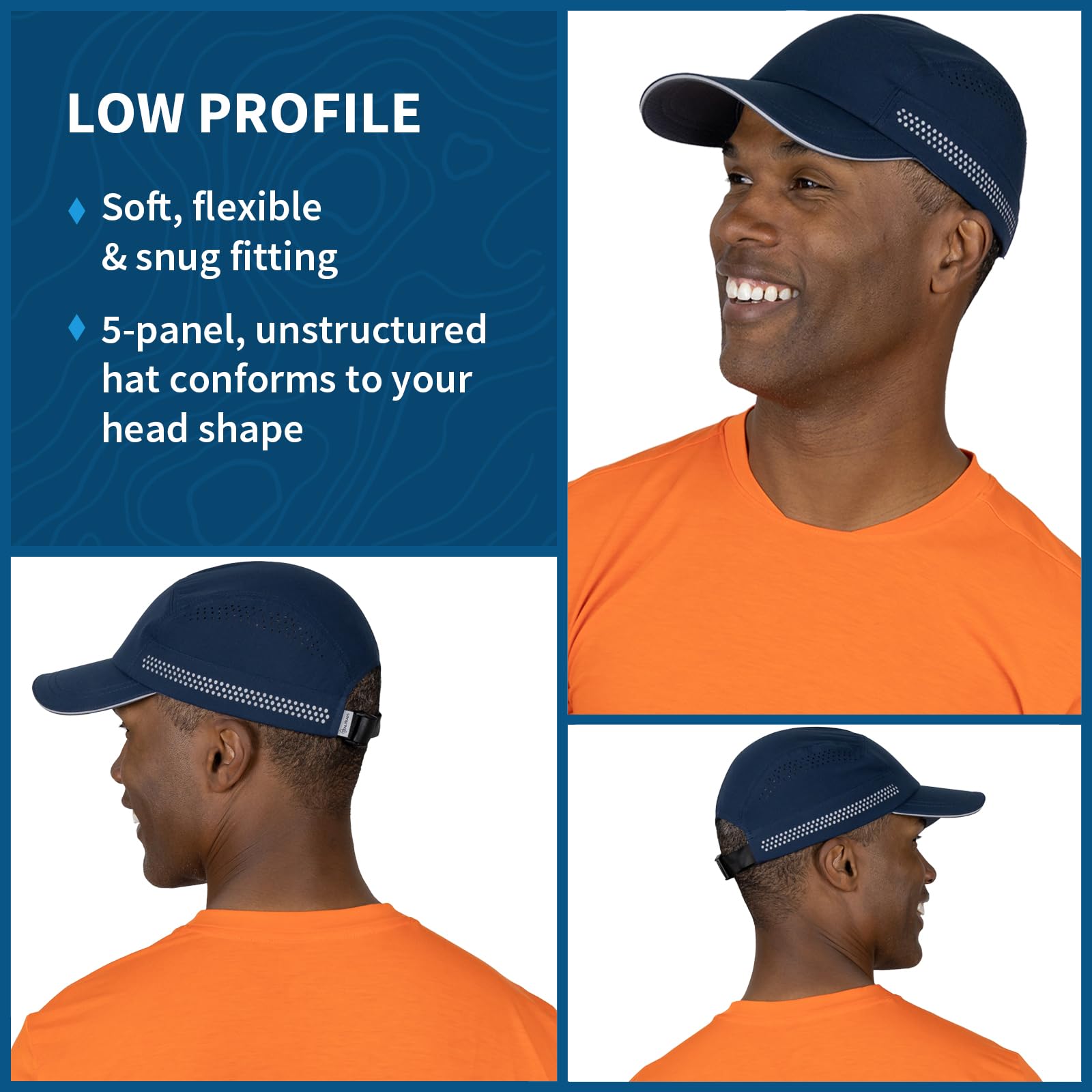 TrailHeads Casquette de course pour homme | Casquette de sport recyclée