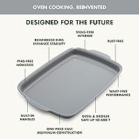 Vista 4 de GreenPan Premiere Ovenware - Bandeja antiadherente de cerámica saludable para hornear de cuarto de hoja de 13" x 9", sin PFAS, utensilios