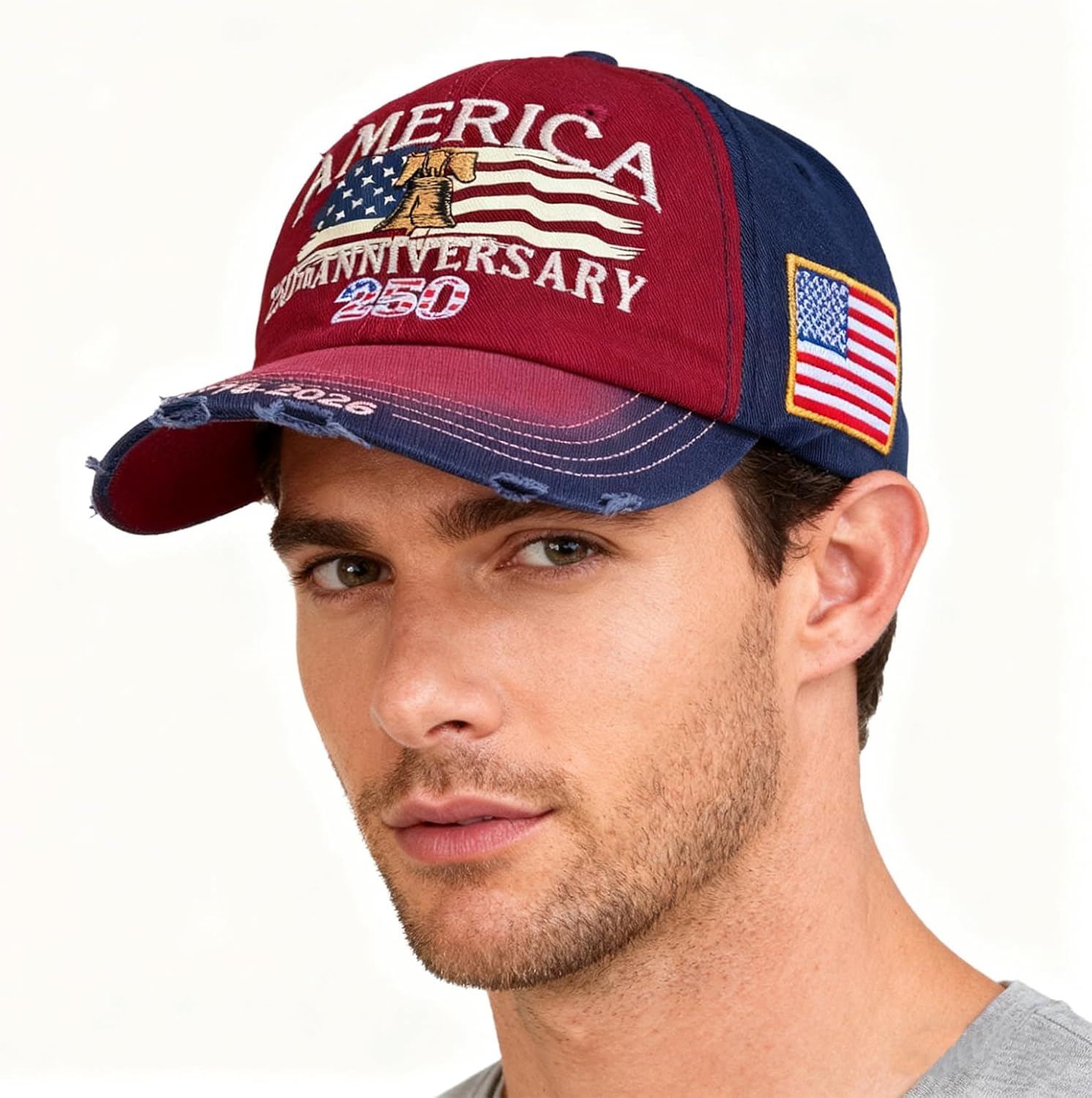 250th Anniversary USA Hat, 250 Year American Patriotic Retro Baseball Caps, United States Cap America Freedom Gifts Men Women - Image 3