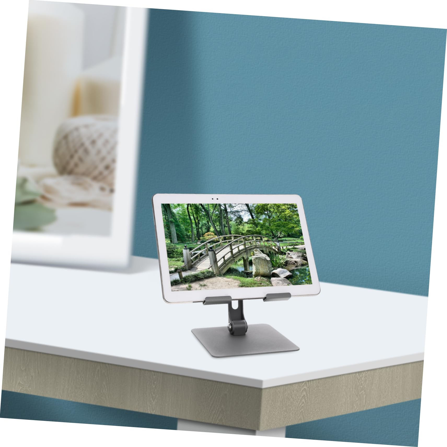 Tofficu Supporto per Tablet Supporto da Tavolo Organizer per Tablet Uso in Casa Ufficio e Viaggio