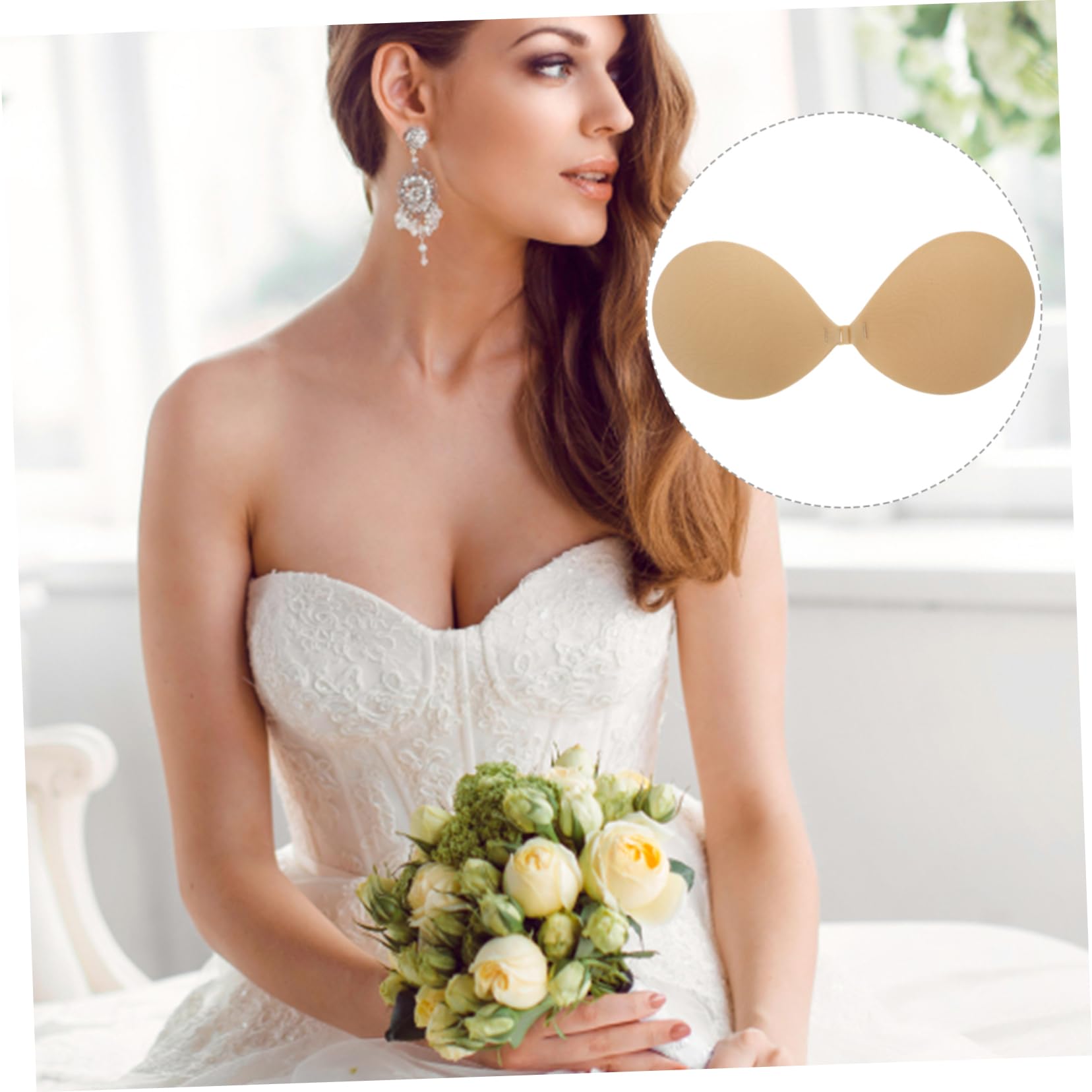 5 Pares sujetador invisible sujetadores de corte bajo para mujer sujetadores sin tirantes para mujer push up bra strapless bra empuja hacia arriba el sujetador pegajoso spandex