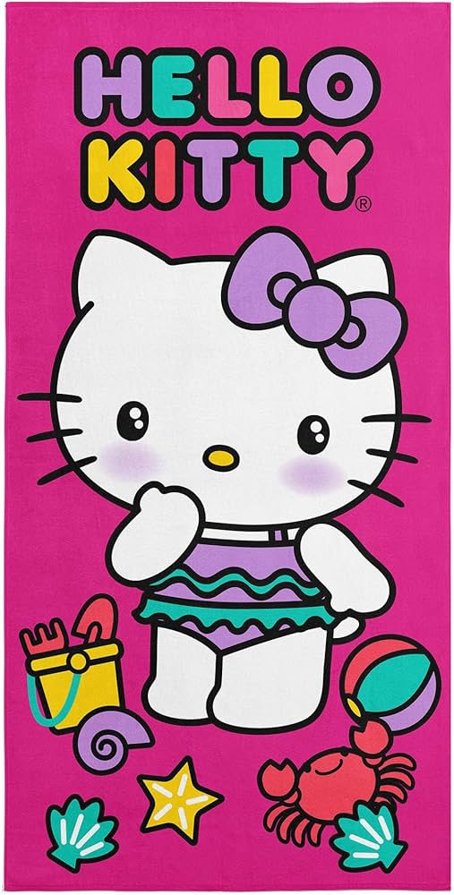 Hello Kitty ビーチタオル Amazon.com: Northwest Hello Kitty Microfiber Beach Towel, 30