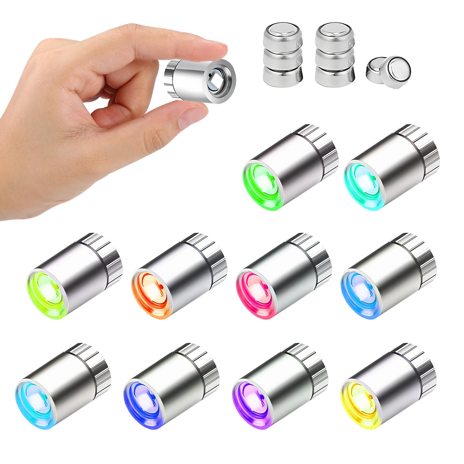 10 Stück Mini LED Lichter für Puppenhaus Beleuchtung, Farbige Kleine Led Lichter mit Batterie & Klebepunkte, Puppenhaus Licht Minilichter Miniatur Lampe für Miniatur Modelle, Ballon, DIY Dekoration