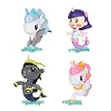 Jazwares Mermicorno: Starfall 2” 4 Figure Pack - Astra, Gwen, Sawtooth, & Kameko - Ages 5+ - Officially Licensed Mermicorno Product