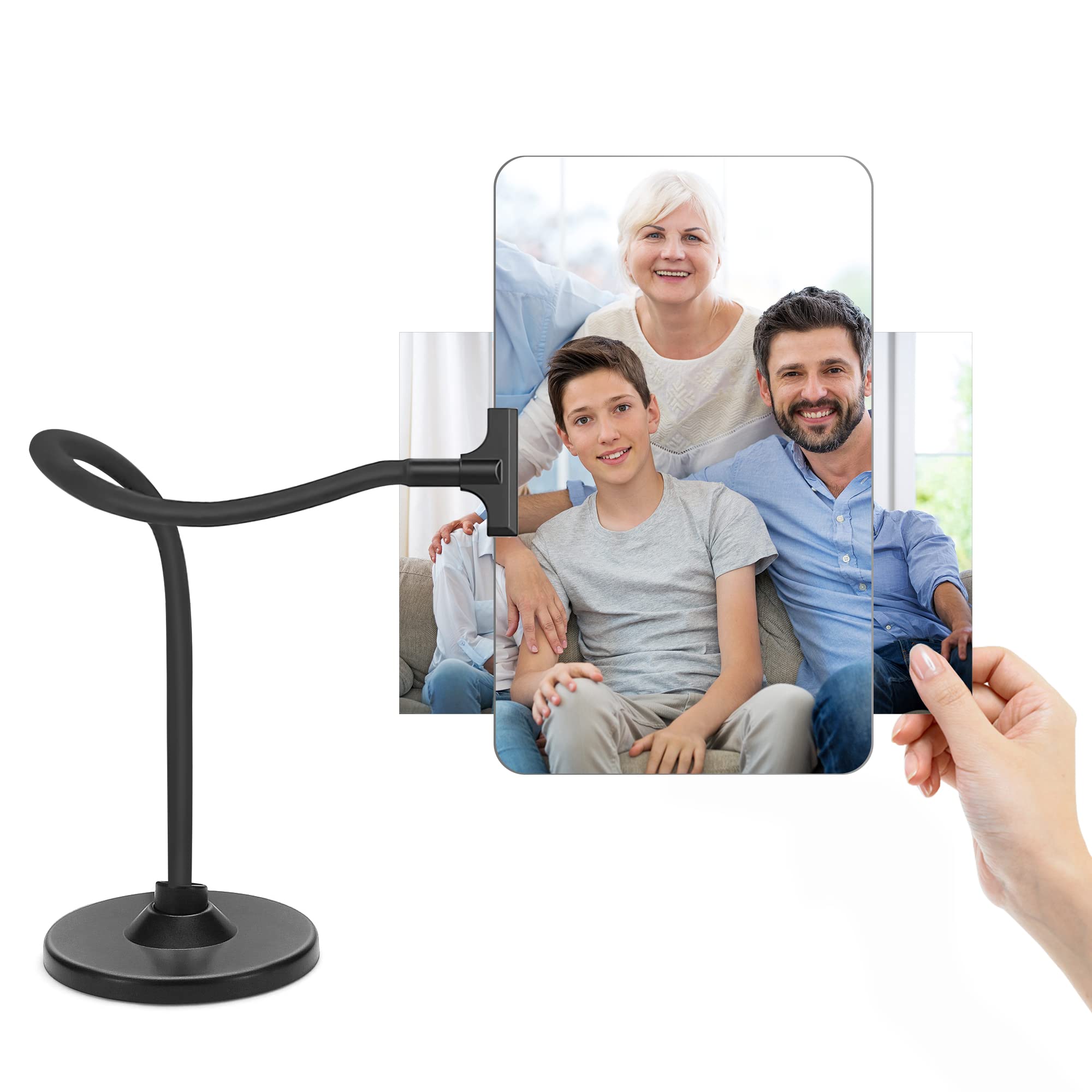 4X Magnifying Glass for Reading with Stand, 10"x6" 2 in 1 Flexible Gooseneck Full Page Magnifier, Hands-Free Reading Magnifier for Small Prints & Low Vision Seniors with Aging Eyes