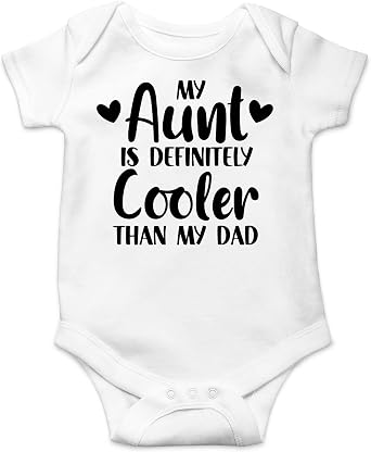 CBTwear My Aunt Is Cooler Than Dad Baby Bodysuit Infant Outfit