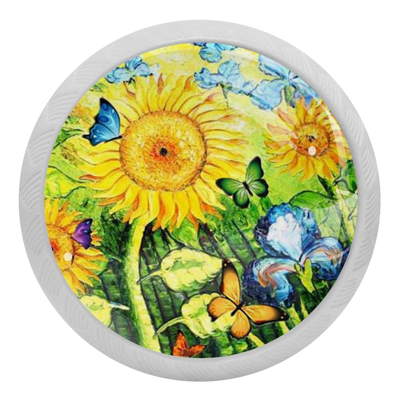Boutons de placard ronds blancs pour retrouver ses tiroirs dans le noir