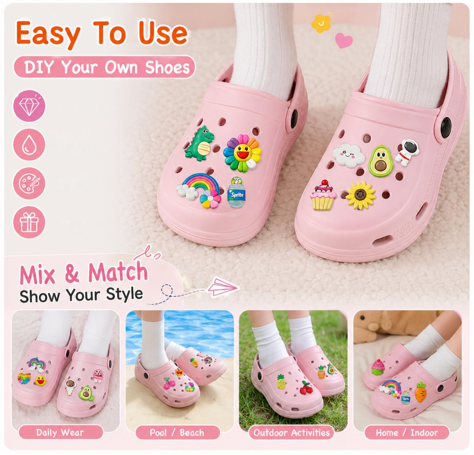 30 Piezas Pin - Pins Para - Adornos Para Zapatos Cartoon Adornos Para - Regalos Diy, Complementos De Calzado Y DecoracióN Para NiñOs Y Adultos