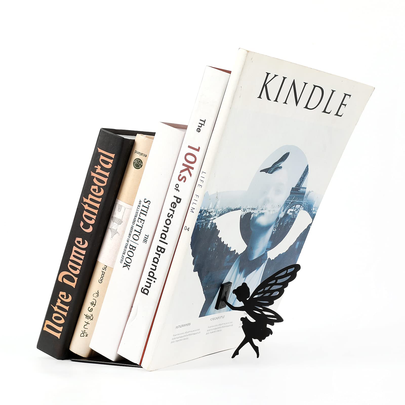 Fermalibri A Forma Di Pentagramma Balvi - In Metallo, Nero, Design Musicale Per Libreria O Ufficio