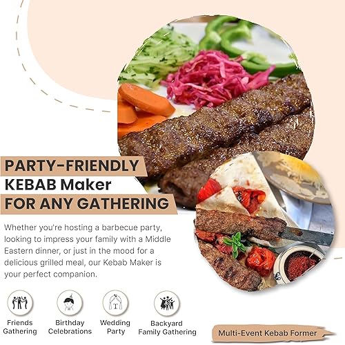 Miniatura 8 de Máquina de kebab Trustella de aluminio prémium  Crea pinchos profesionales impecables  Revestimiento de teflón resistente, antiadherente, de grado