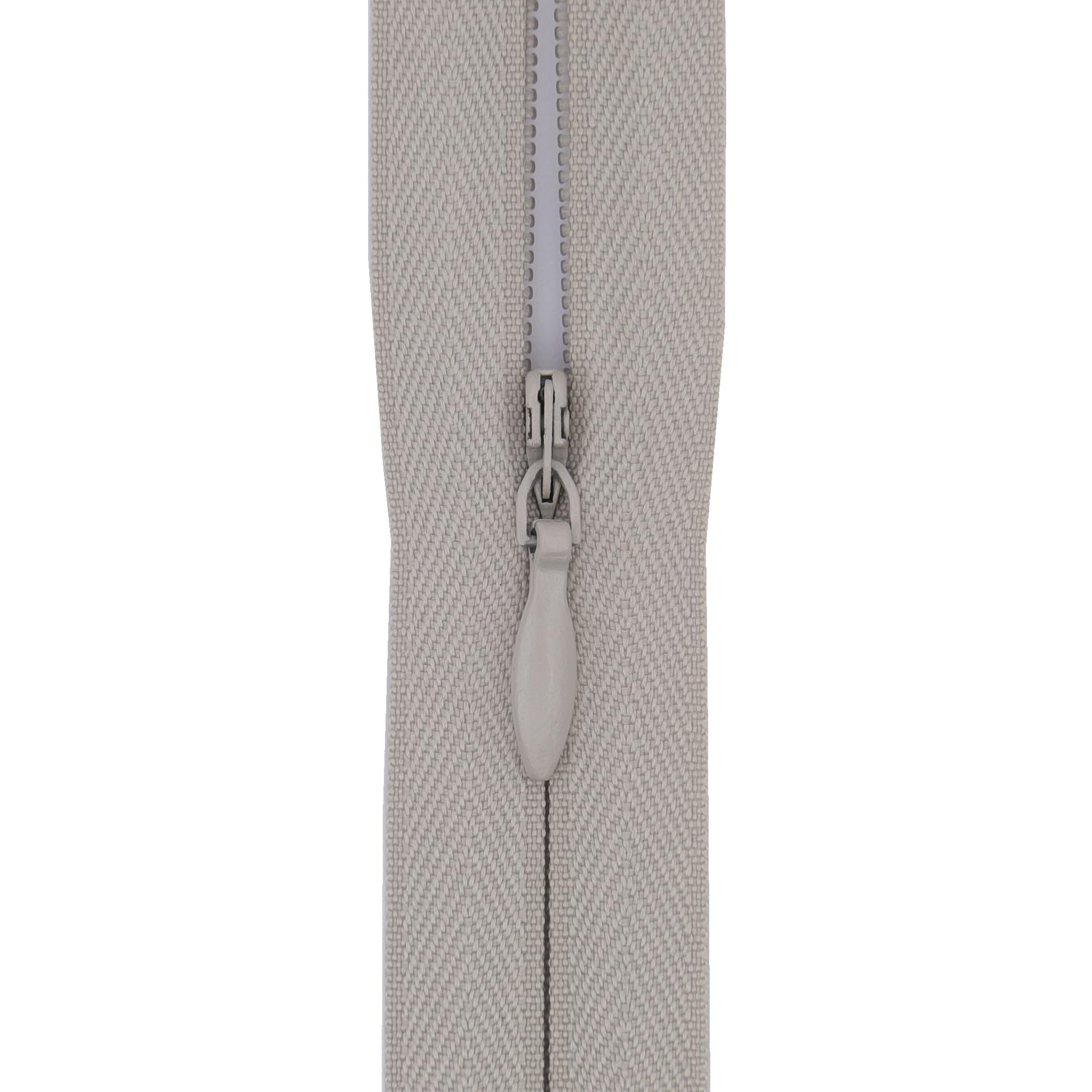 Y-Connection Mushroom Grey #3 Woven Tape Invisible Zip (Close End), 14 Inch (35Cm) For Skirts, Dress Side-Seams & Small Lumbar Cushions - Professional Nylon Coil Zips For Sewing & Dressmaking- 1 Zip (Mushroom Grey)