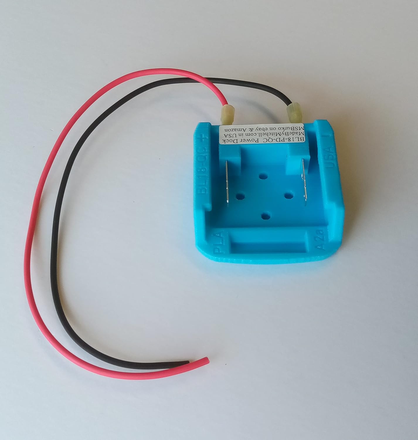 Made by Mitchell BL18 Power Dock Compatible with Makita BL1815 BL1830 Battery Quick Connect Disconnect Holder Mount DIY with 12AWG Crimped terminals USA PN BL18-Q12
