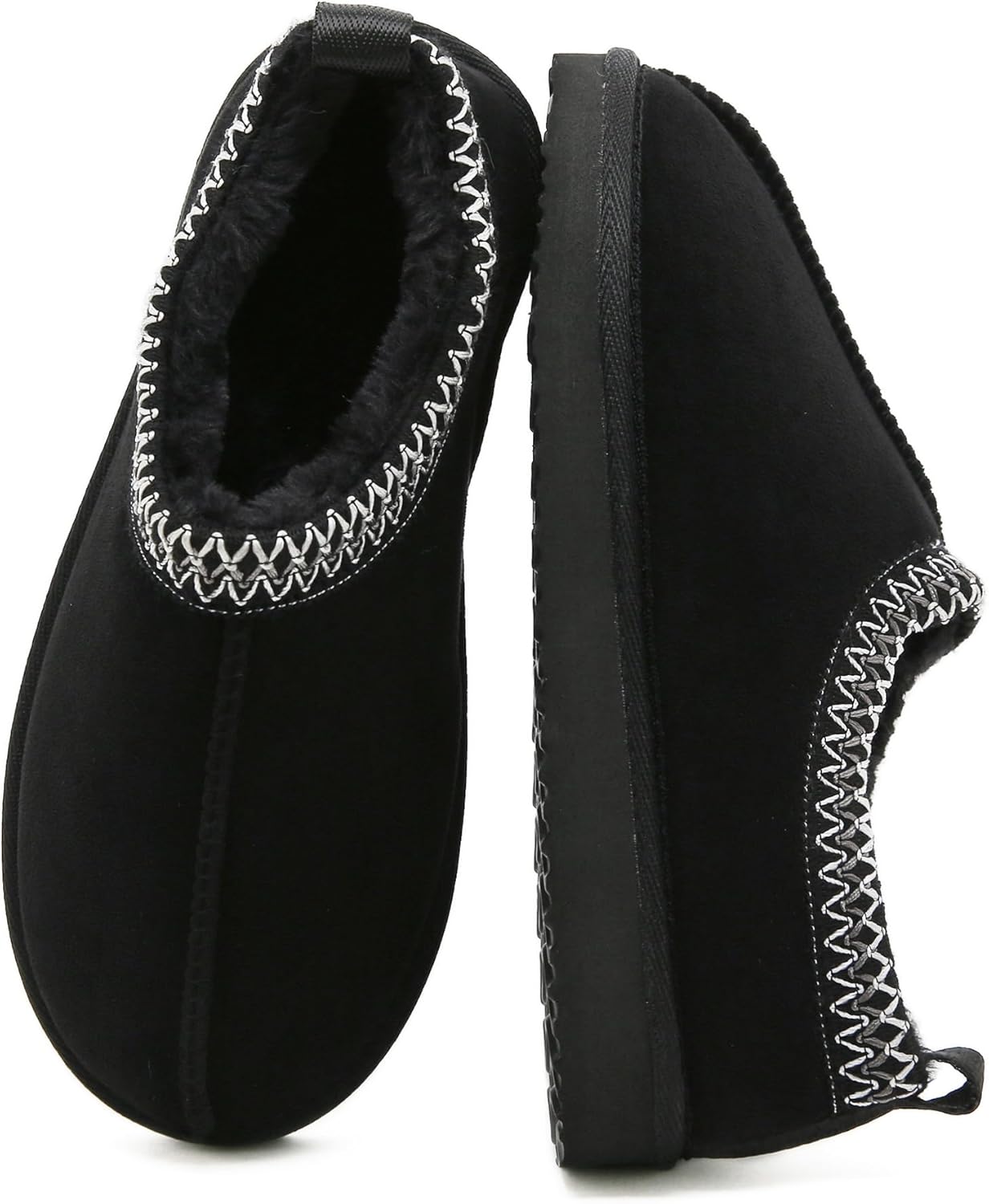 SMajong Women's Fuzzy Slippers Cozy Memory Foam House Shoes Winter Warm Loafer Slippers Indoor