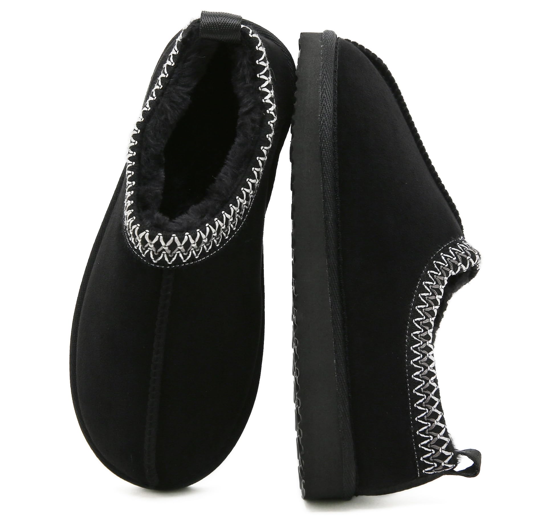 SMajong Womens Fuzzy Slippers Cozy Memory Foam House Shoes Winter Warm Loafer Slippers Indoor