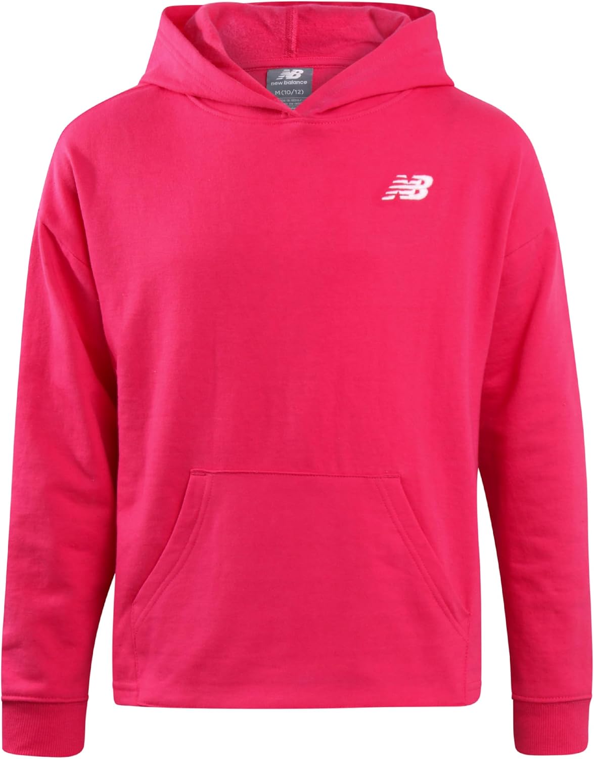 New Balance Girls Hoodies - Soft Fleece Basic Pullover Hoodies Sweatshirt for Girls - Casual Activewear Tops (Sizes 7-16)