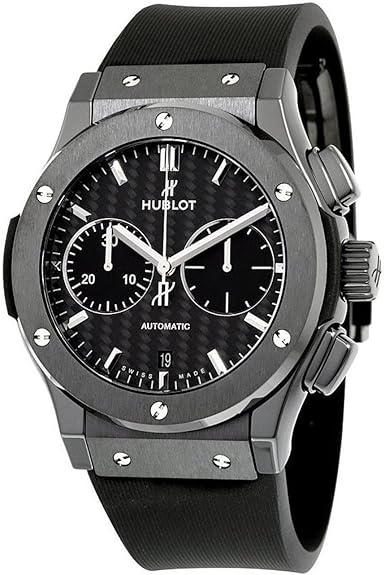 Hublot Classic Fusion Automatische Chronograaf Zwart Magic Mat  Koolstofvezel Wijzerplaat Zwart Rubber Mens Horloge 521.cm.1771.RX :  Amazon.nl: Kleding, schoenen \u0026 sieraden