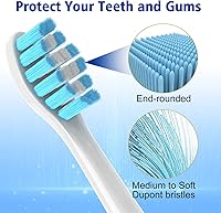 Vista 3 de OralClass Cabezales de repuesto para cepillos de dientes Philips Sonicare con mangos de clic, repuestos de cabezales de cepillo eléctrico suaves
