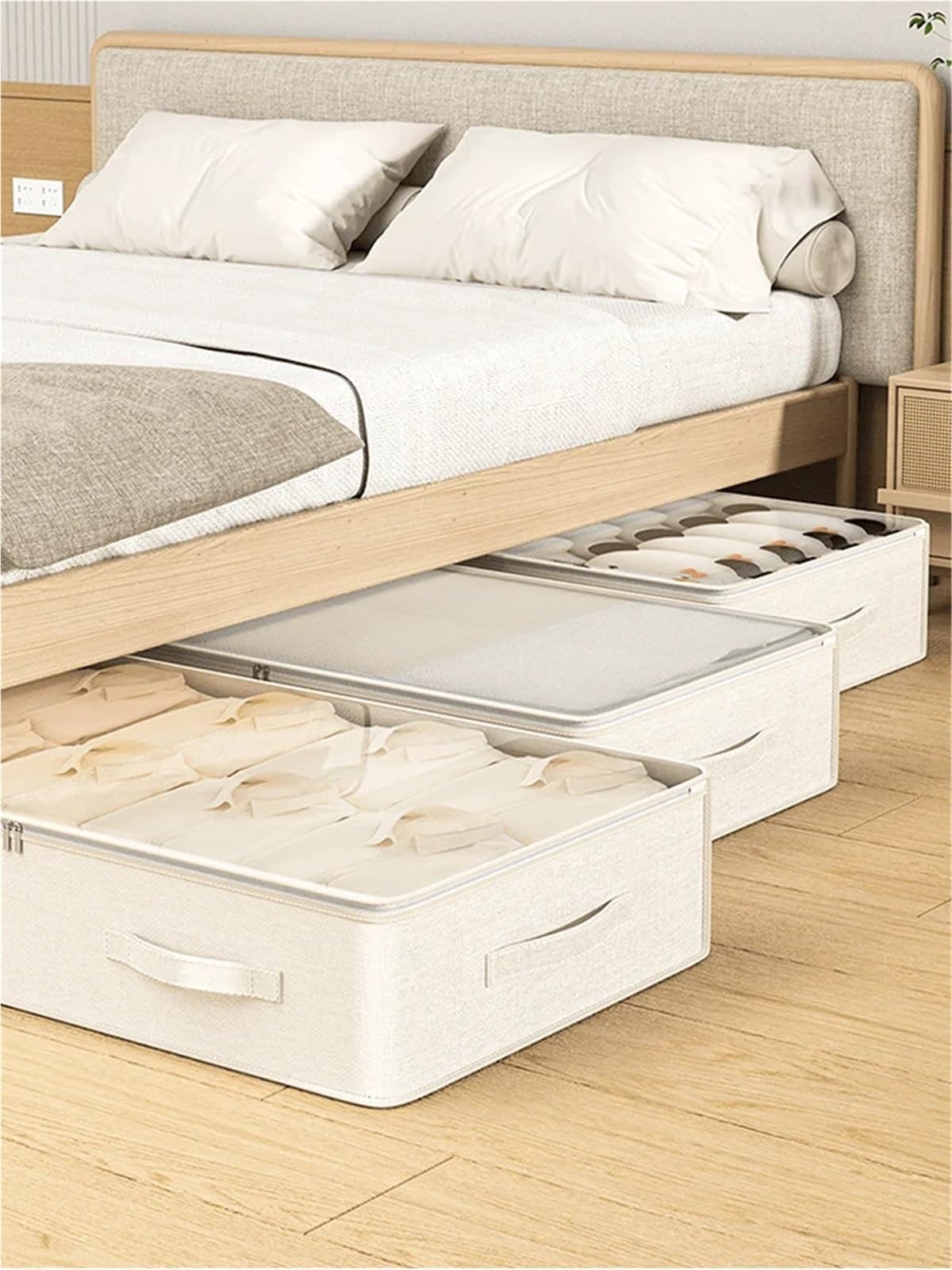 Organizzatore Di Scarpe Sotto Il Letto Scatola portascarpe sotto il letto, borsa for riporre gli indumenti, adatta for riporre lo spazio vuoto sotto il letto di casa Per Risparmiare Spazio(S)