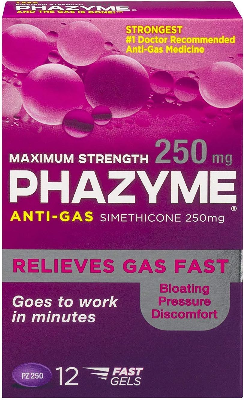 Anti-Gas Softgels Maximum Strength - 12 gels, Pack of 3