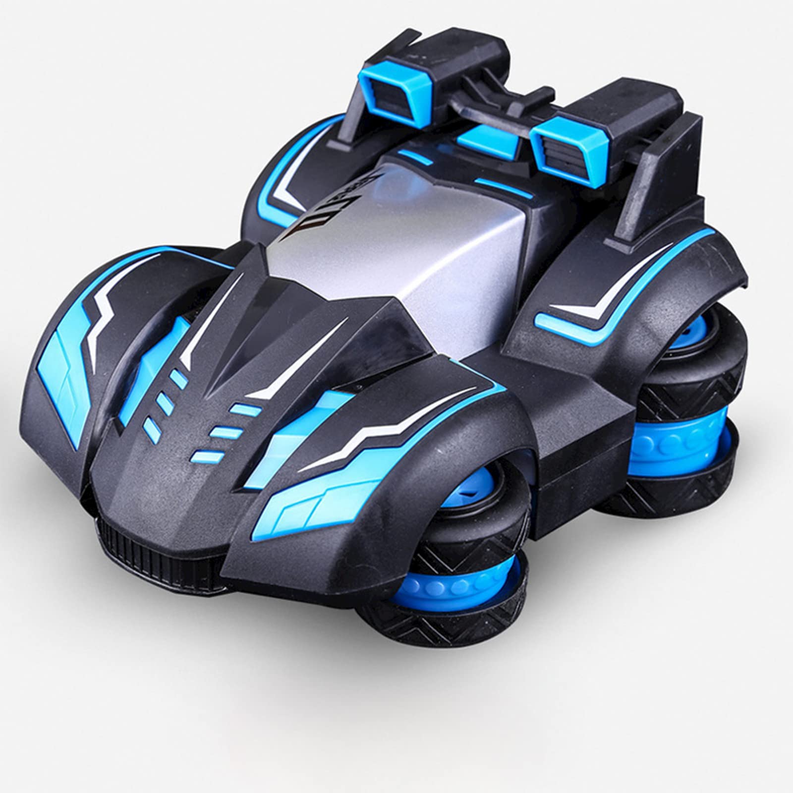 Beauenty 2.4G High-speed Remote Control Car 4WD RC Car Drive Drift Stunt Off-road Vehicle Suspension Rotating Electric Toy for 6-12 Boy (Blue)