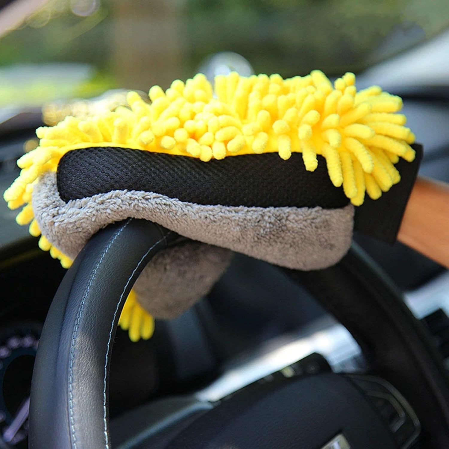 Large Microfiber Car Wash Mitt Waterproof Chenille Gloves Thick Wax Detailing Auto Care Double-Faced Glove