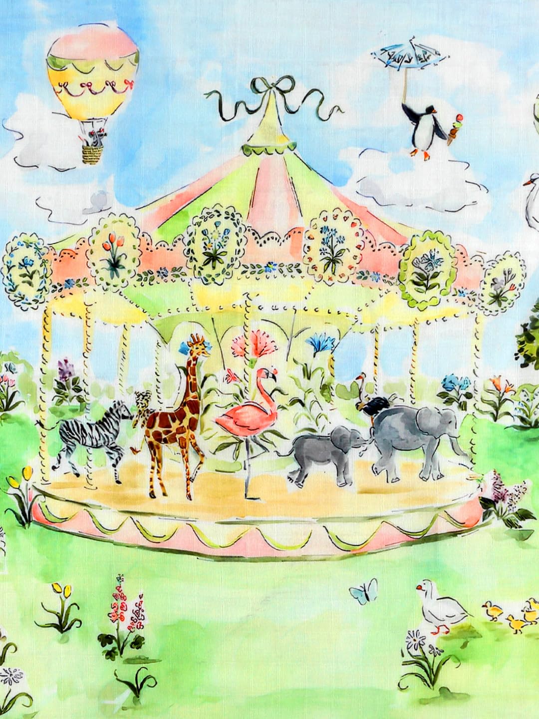 THE BABY TRUNK Carnival Carousel Baby Swaddle | Soft Cotton | Safe & Gentle for Daily Use 2