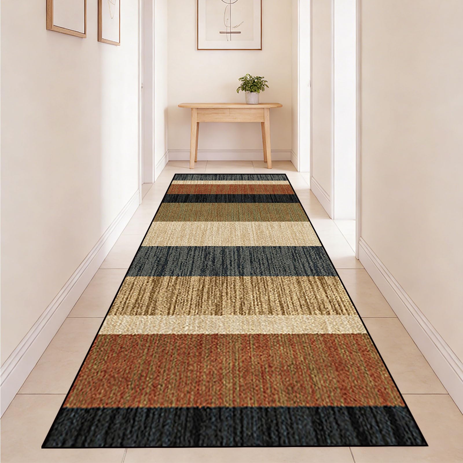 Tappeto Passatoia Cucina 80 x 210 cm Lavabile Antiscivolo Moderno Tappeto da Corridoio Resistente Facile da Pulire per Ingresso Soggiorno Corridoio, D