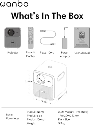 Wanbo Mozart 1 Pro Home Theater Projector for Bedroom - 9