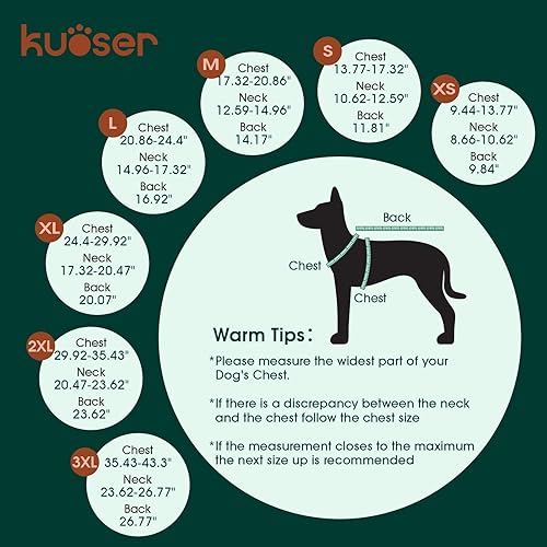 Kuoser - Abrigo de invierno para perro de estilo británico, resistente al viento, ropa para perros, chaquetas para perros, chaleco para perros
