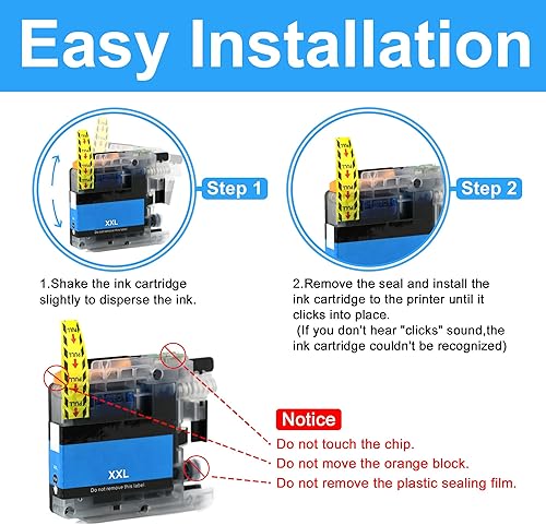 Miniatura 3 de LCL Cartucho de tinta de repuesto compatible para Brother LC209 LC205 LC209BK LC205C LC205M LC205Y XXL Super High Yield MFC-J5520DW J5620DW J5720DW