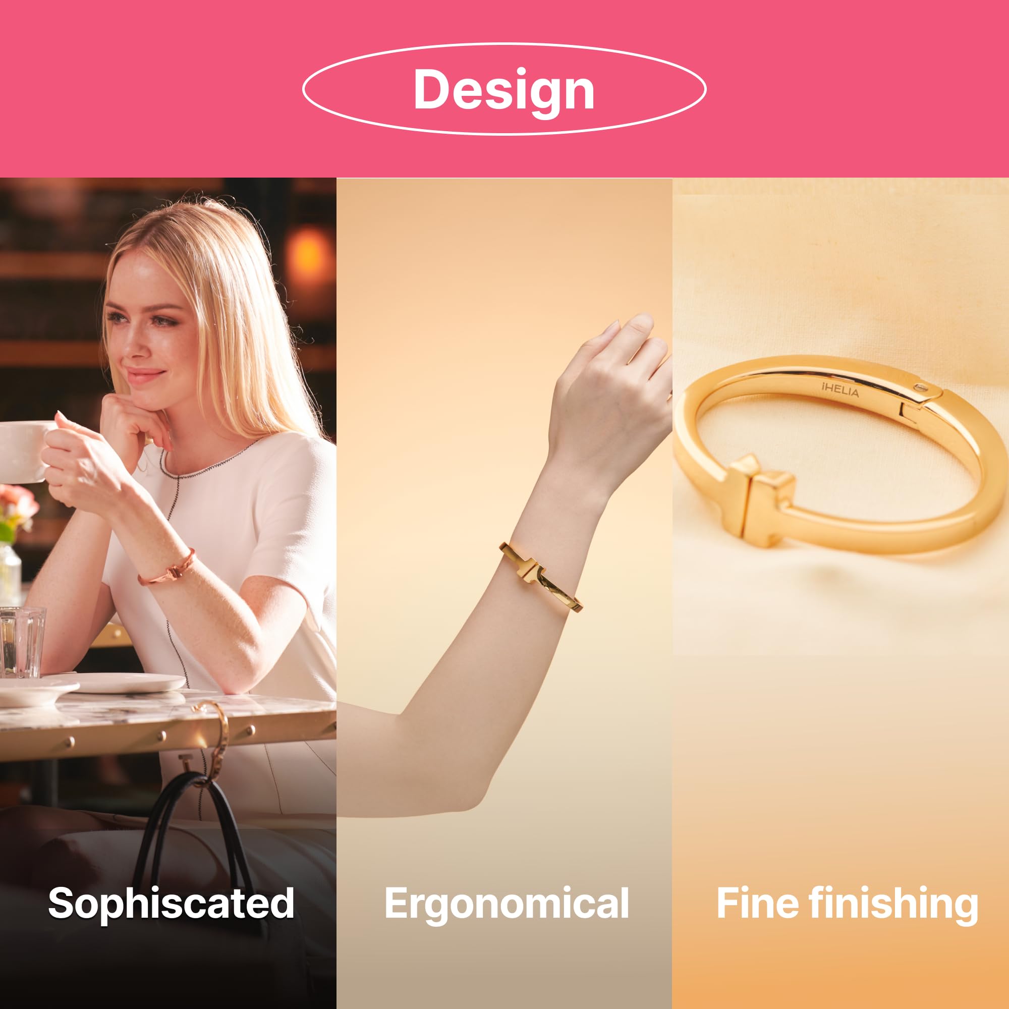 Modern – Premium Tragbarer Geldbörsen-Haken mit Armband, ergonomisches Design (Taschenaufhänger)