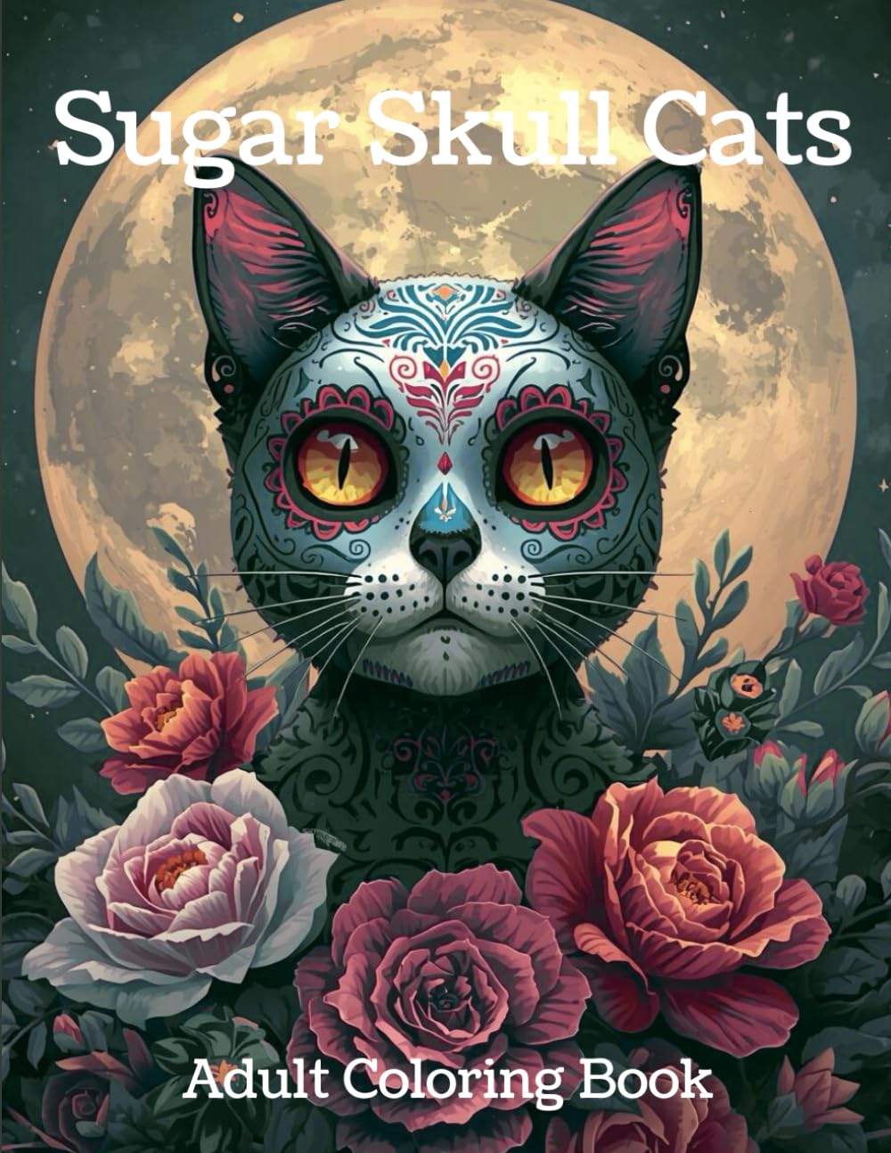Sweet Sugar Skull Cats Coloring Book for Adults: Fun, Calming Sugar Skull Cats for Relaxation, Anxiety and Stress Relief