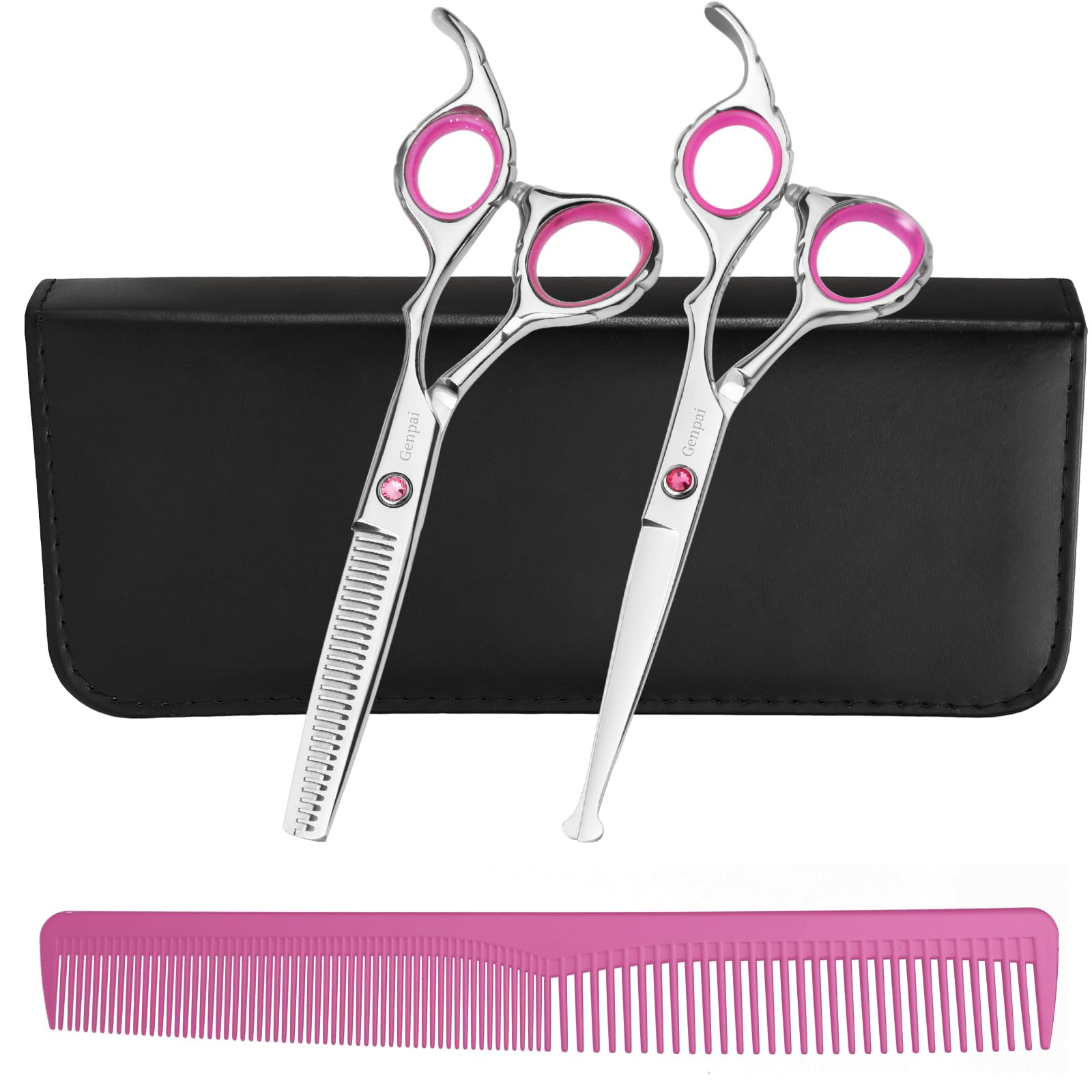Safety Hair Cutting Scissors Set with Round Tip for Toddlers - 11 Piece Stainless Steel Hair Clipper for Kids, Men, Women and Hairdressing Use - Professional Scissors-image-22