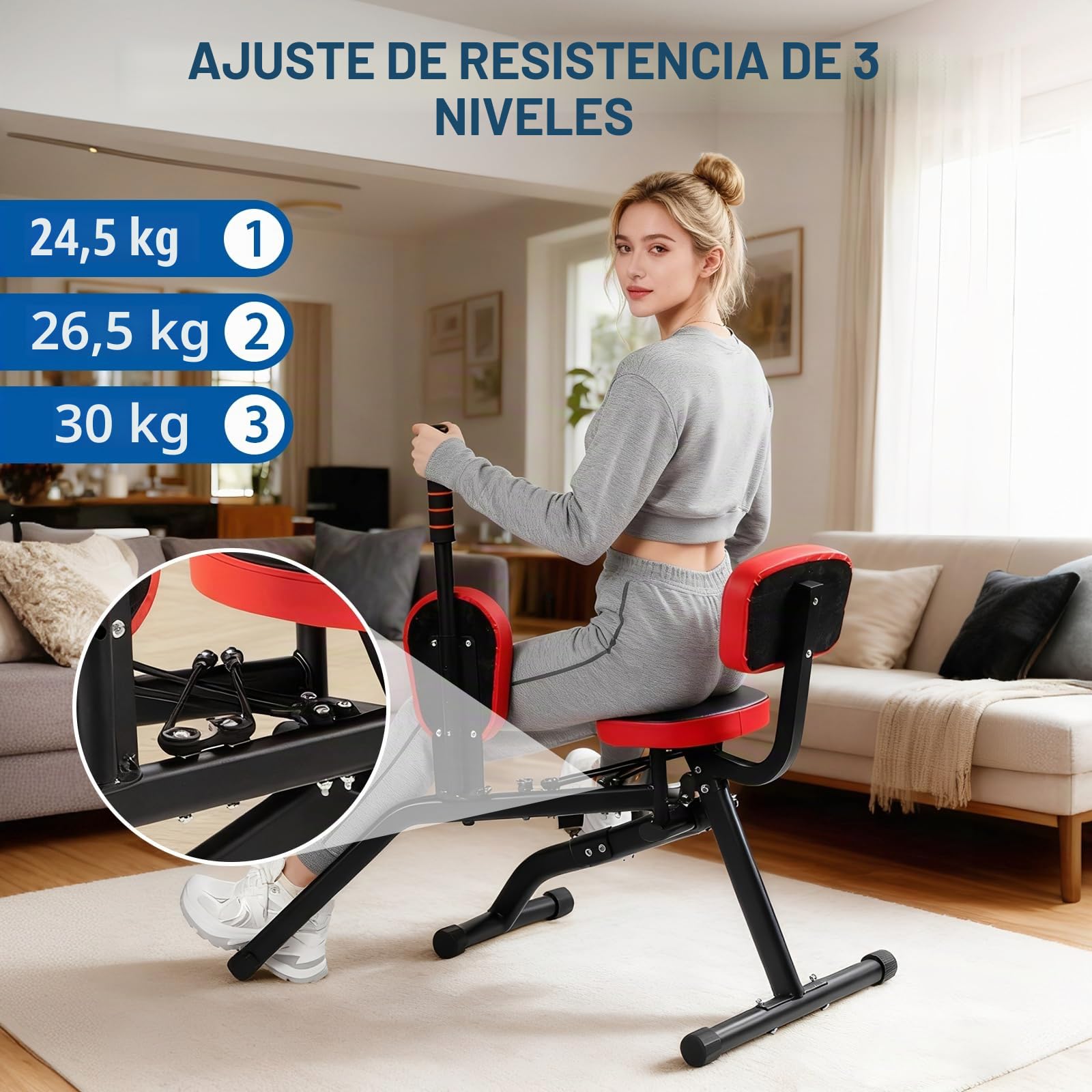 Prensa para piernas en casa, para entrenar los músculos de las nalgas con resistencia ajustable, para piernas y luego, para mujeres