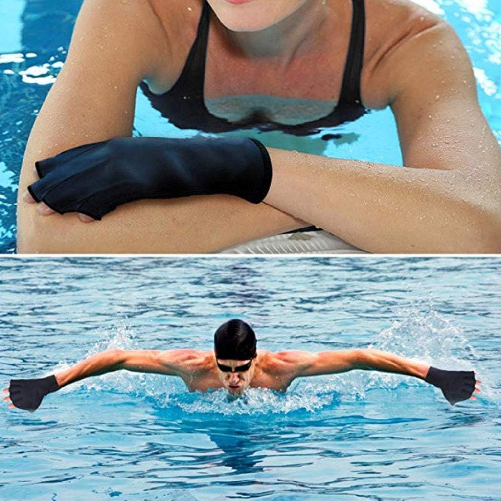 YMLHOME 1 Pair Aquatic Swim Gloves Training Swimming Gloves Neoprene Water Resistance Webbed Gloves for Men Women Adults Water Fitness Training (Blue) : Sports & Outdoors