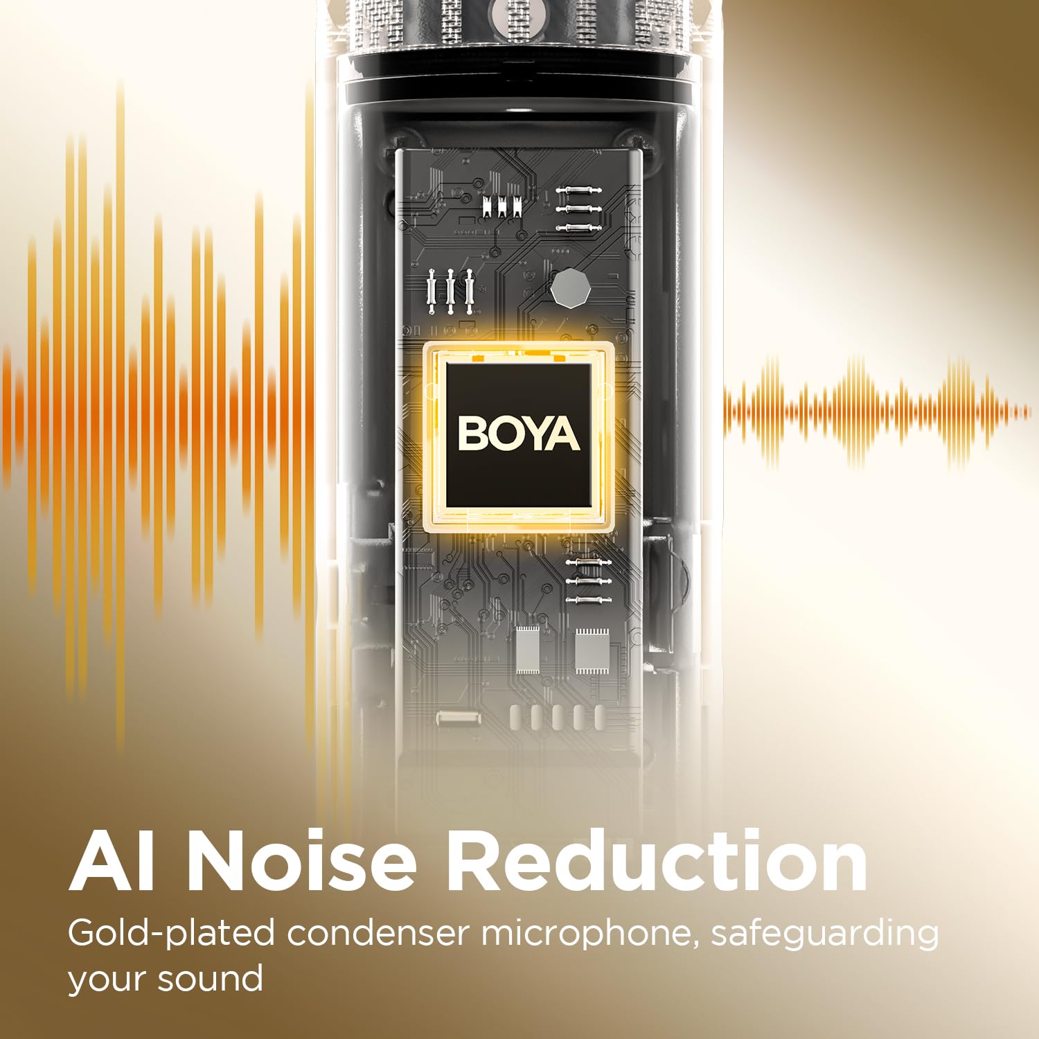 BOYA by-MM1 AI - Microfono direzionale per iPhone 15/16/17, Android, fotocamere DSLR, videocamere, cancellazione del rumore, durata della batteria 30 ore, microfono video per vlog, podcast, streaming