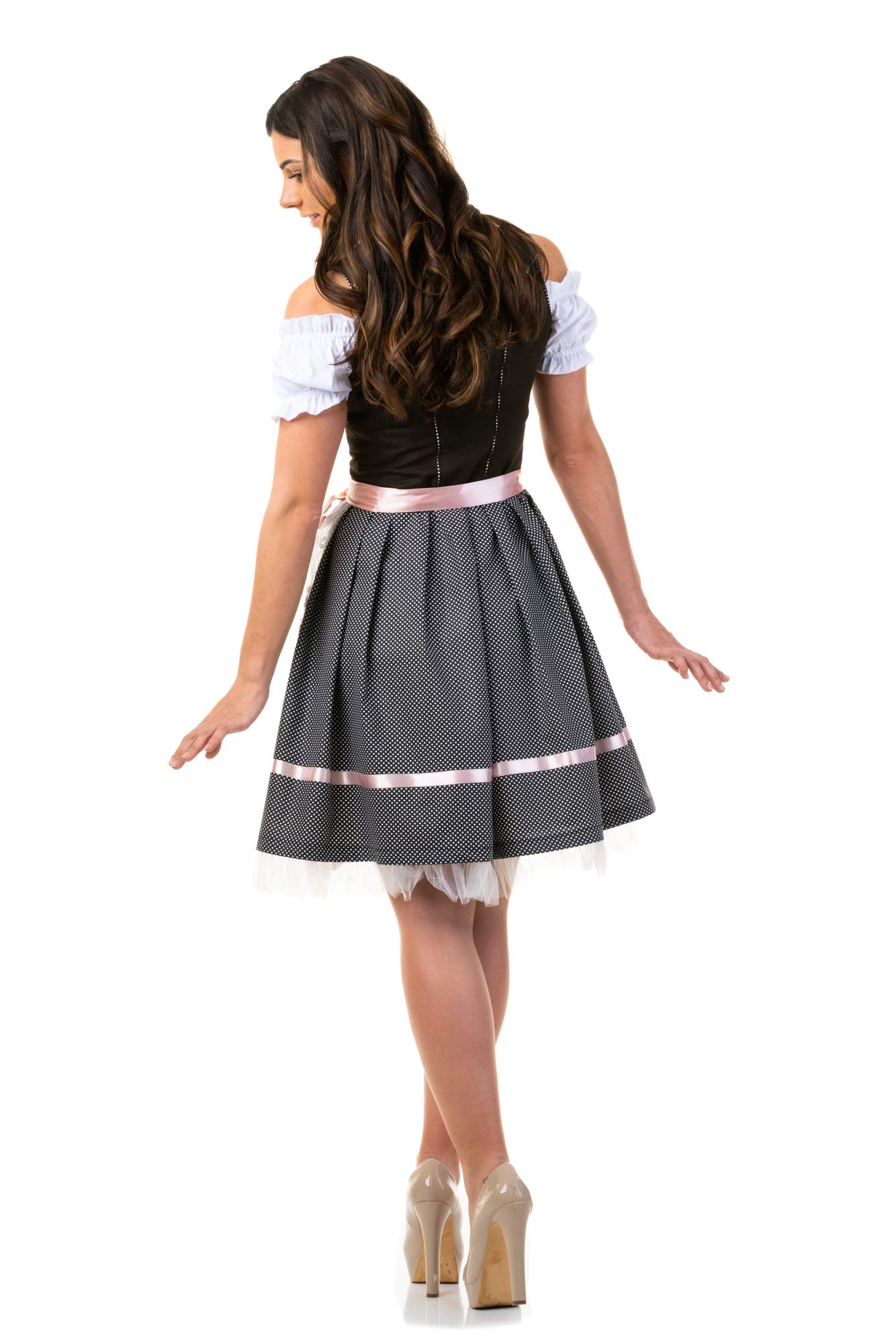 Trachtl.de Dirndl Trachtenkleid Damen Sarah IN BLAU 3.TLG