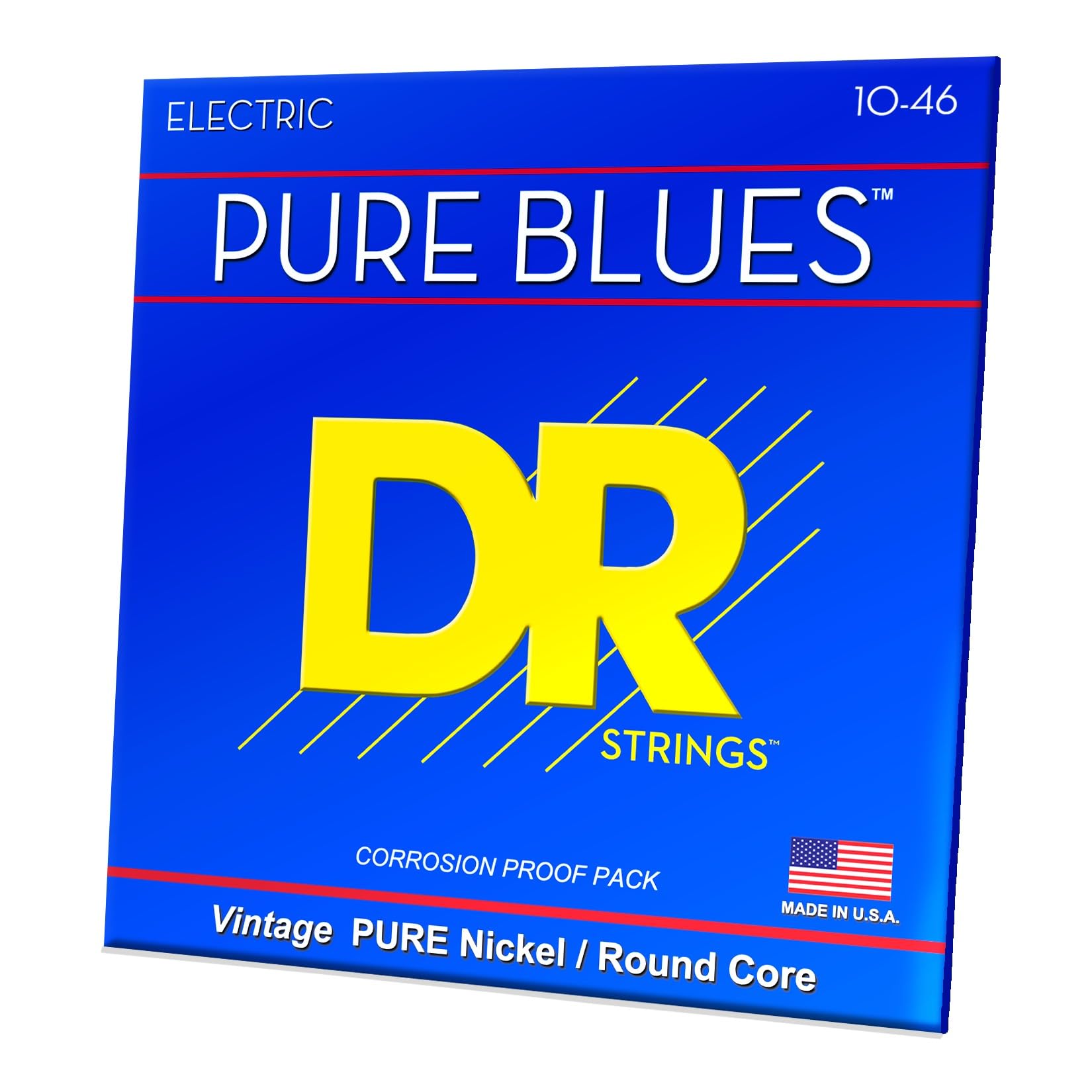 DR Strings PURE BLUES Pure Nickel Electric Guitar Strings (10-46)