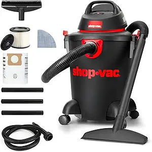 Shop-Vac 5985005 6 Gallon Wet/Dry Vacuum, 3.5 Peak HP, 1.25 Inch Diameter x 7 Foot Hose, 6 Foot Cord, Ideal for Home, Garage, and Workshop Cleaning