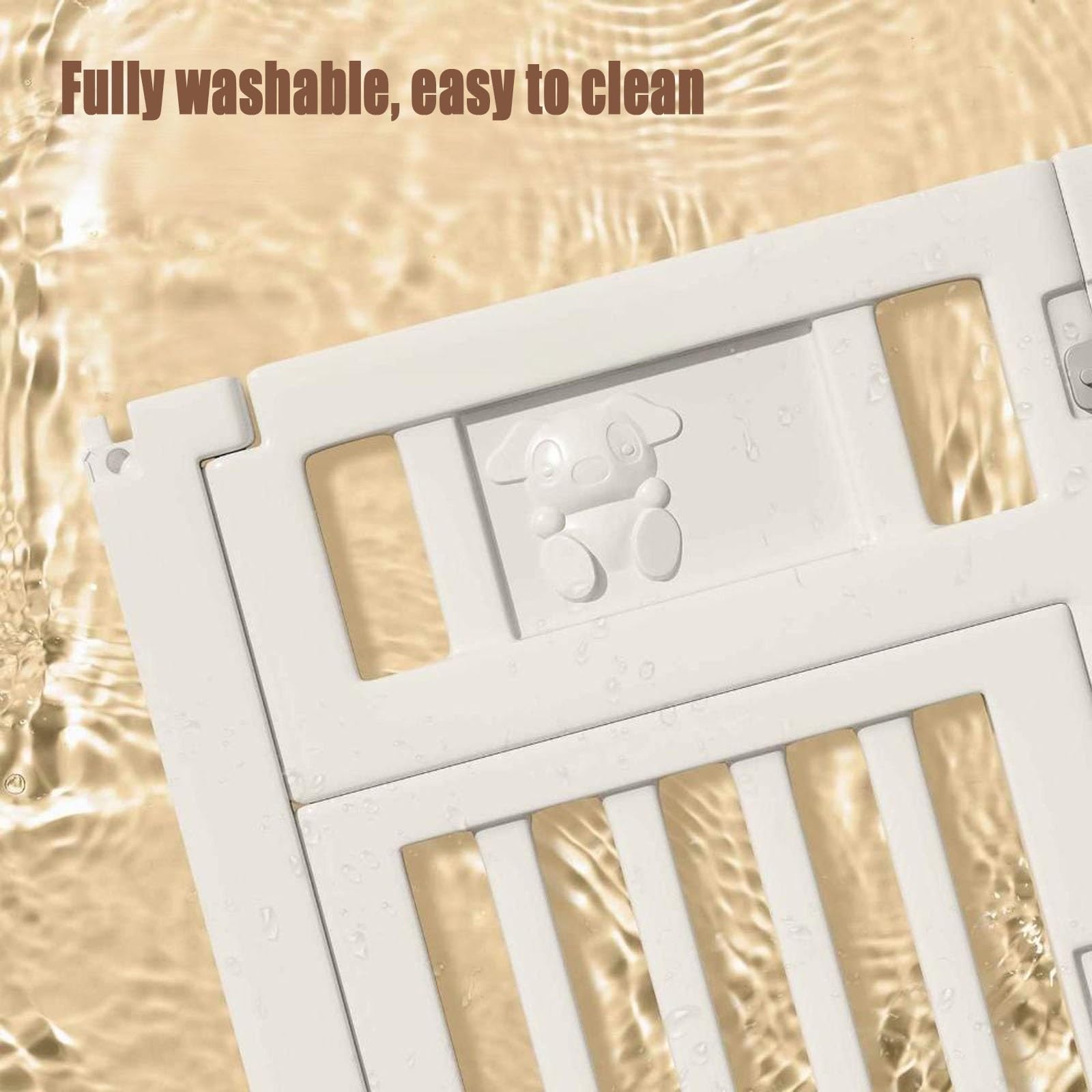 Clear Acrylic Dog Playpen Indoor, Puppy Cat Small Pet Play Pen, Pet Cat Foldable Playpen for Rabbits, Dog Fence Crate Kennel Whelping Cage，for Dogs, Cats, Bunnies, Pigs(60cm/23.6in,6 pieces)