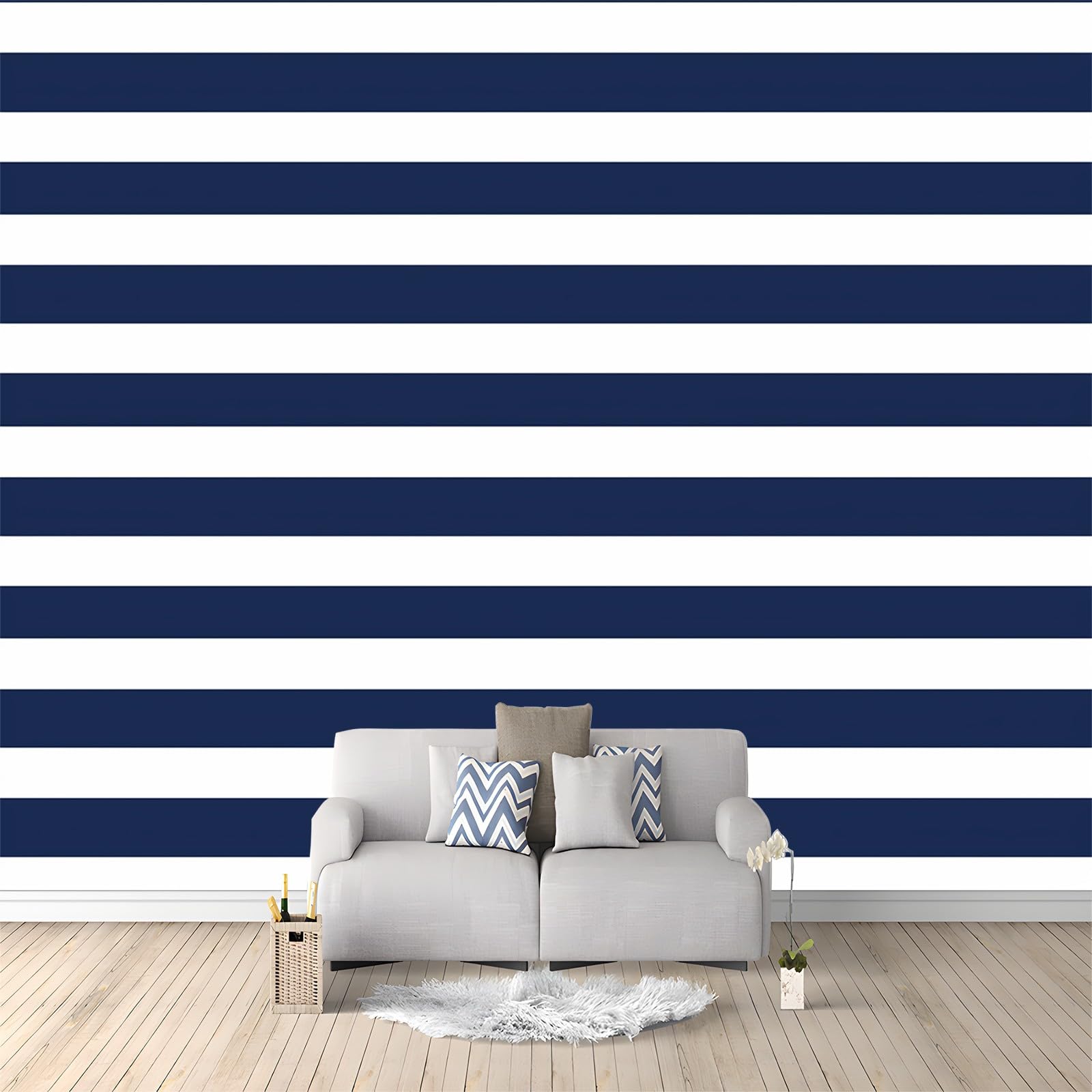 Carta Da Parati Fotografica 3d Effetto Righe Geometriche Blu Navy 200x140 cm Moderna Design Carta per Pareti Soggiorno Camera Da Letto Sala Fotomurali Non Tessuto