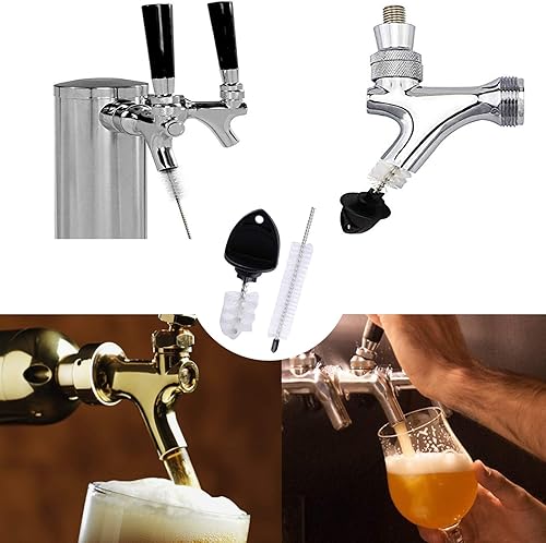 Miniatura 5 de Podoy Cepillo para grifo de cerveza, paquete de 15 cepillos de enchufe de grifo de cerveza y paquete de 3 cepillos de limpieza de grifo para kit de